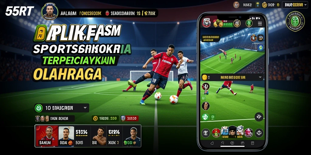 Screenshot utama 55RT menampilkan antarmuka taruhan olahraga yang menarik.