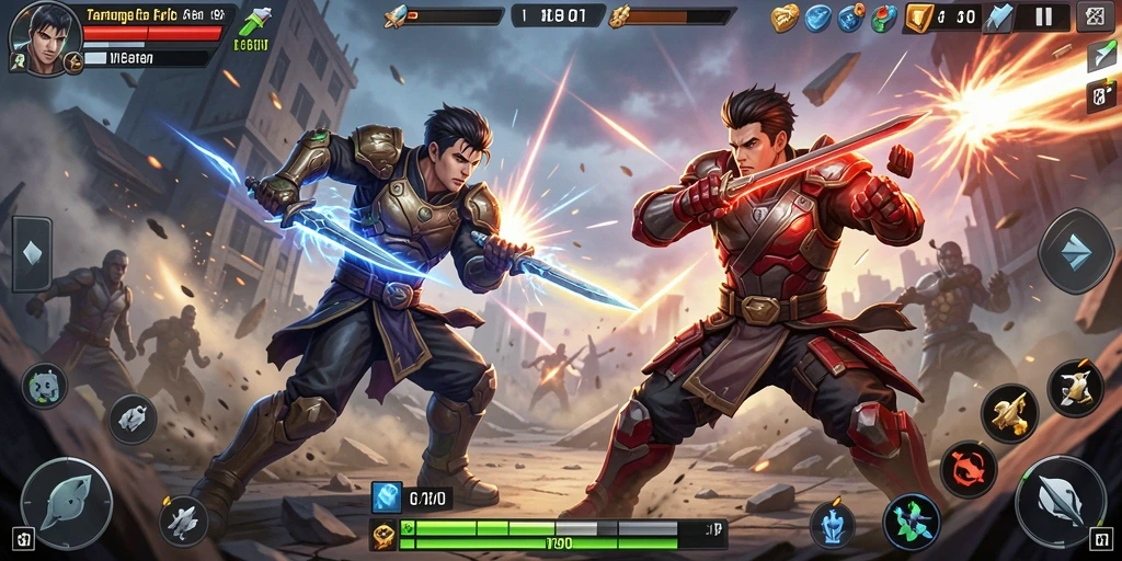 Screenshot utama 8ID menampilkan aksi seru dalam gameplay.