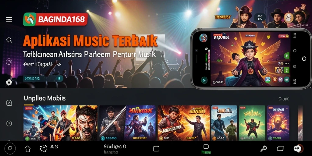 Tampilan gameplay dari aplikasi musik BAGINDA168.
