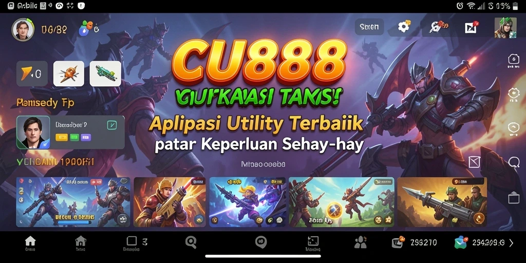 Screenshot CU888 menampilkan antarmuka aplikasi Utility yang user-friendly.