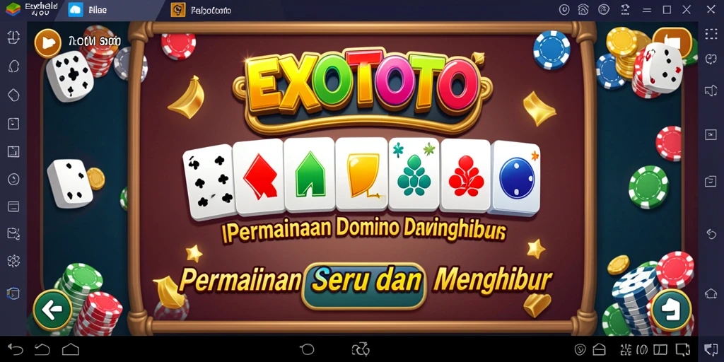 Screenshot gameplay EXOTOTO dengan aksi seru permainan Domino.