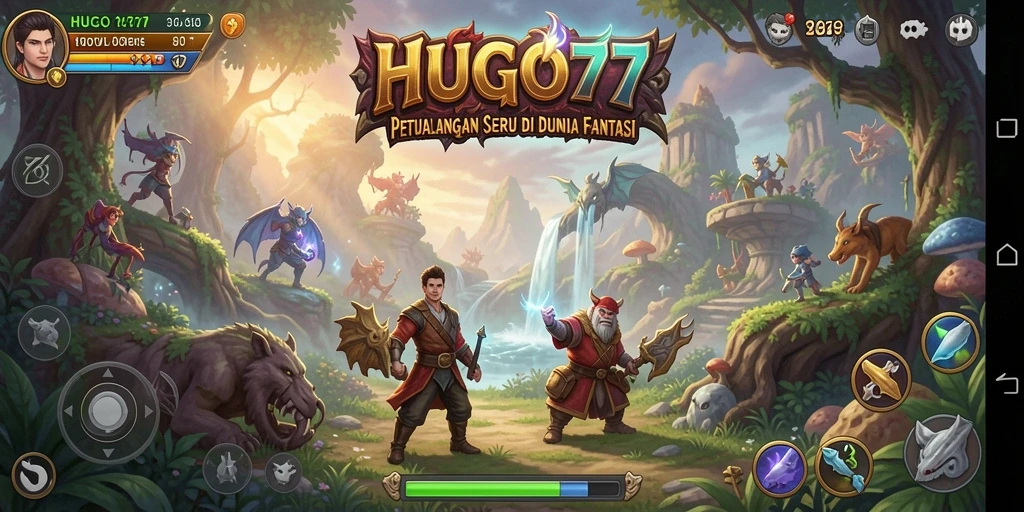 Screenshot HUGO77 menampilkan aksi seru dalam petualangan.