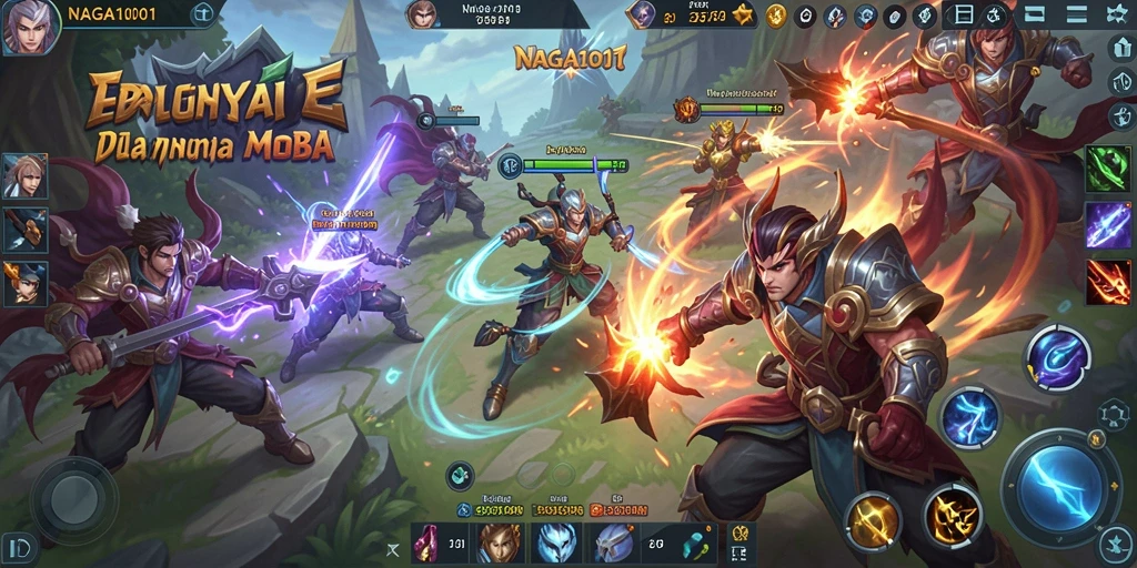 Screenshot gameplay NAGA1001 menampilkan aksi pertempuran yang seru dan dinamis.