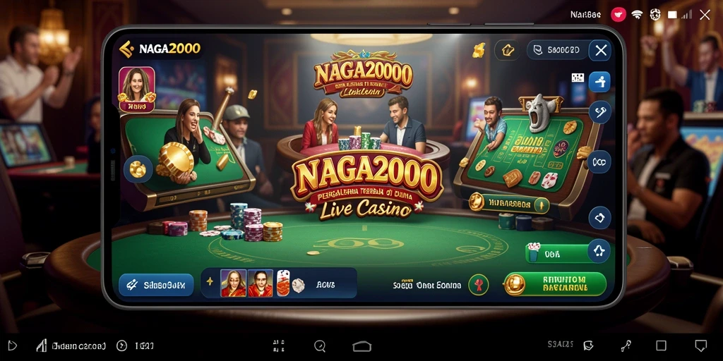 Tampilan gameplay Live Casino yang mendebarkan di NAGA2000.