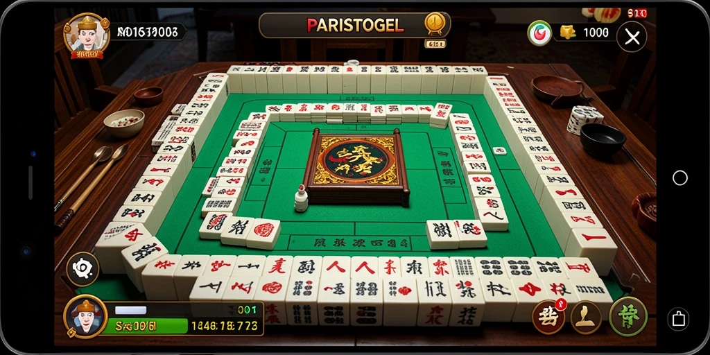 Screenshot gameplay <strong>PARISTOGEL</strong> yang menampilkan aksi memikat Mahjong.