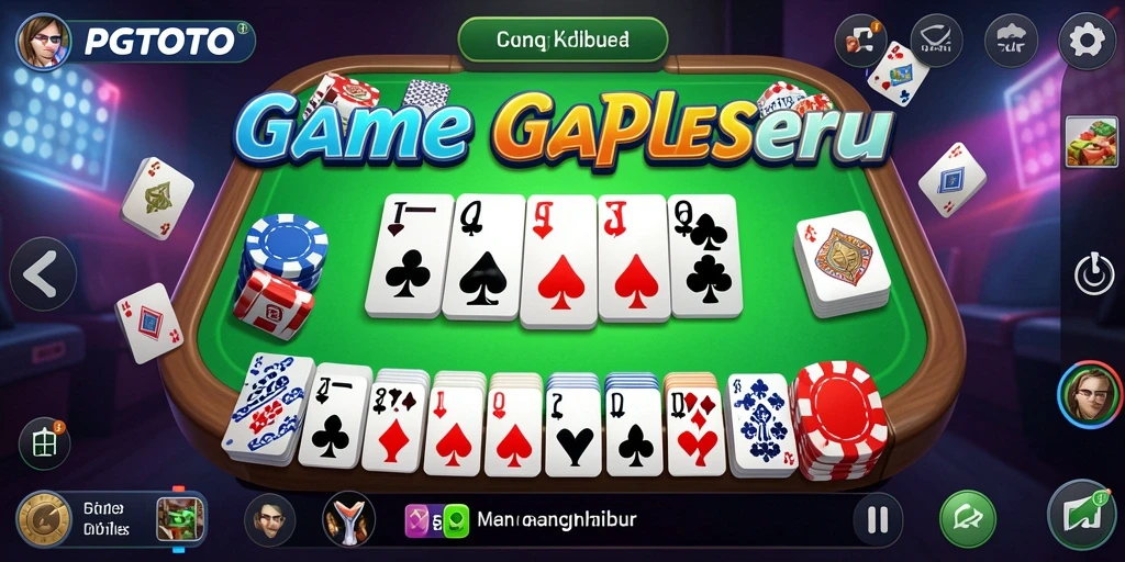 Screenshot gameplay PGTOTO yang menampilkan keseruan permainan Gaple.