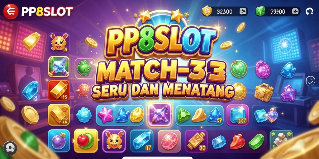 Screenshot gameplay PP8SLOT menampilkan pengalaman Match-3 yang seru.