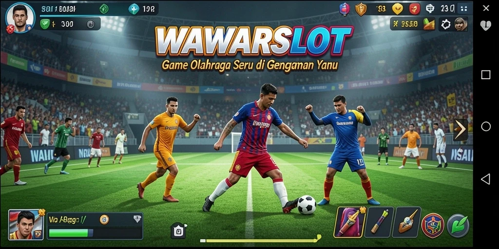 Tampilan permainan <strong>WAWARSLOT</strong> yang penuh aksi dan olahraga.